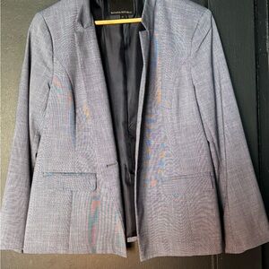 Banana Republic Blue Gray Blazer jacket with Textured Pattern, Size 12
